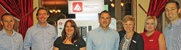 Seen at the Access Portal launch, from l: Shawn Clements, technical sales consultant; Gary Robinson, technical sales consultant; Deirdre Martins, internal sales consultant; Adrian Saville, owner, Canon Asset Management; Linda Glieman, general manager Africa; Retha Nieuwoudt, training manager; Barry East, sales and marketing director.